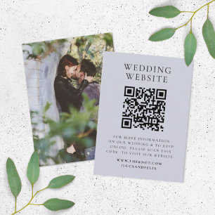Wedding Website   Elegant Chic RSVP QR Code Photo Enclosure Card