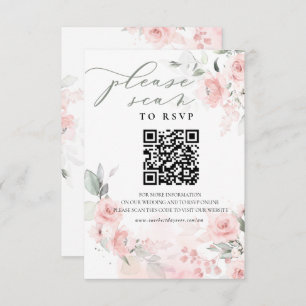 Wedding Website Enclosure Card QR Code RSVP Boho