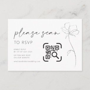 Wedding Website Enclosure Card QR Code RSVP Modern