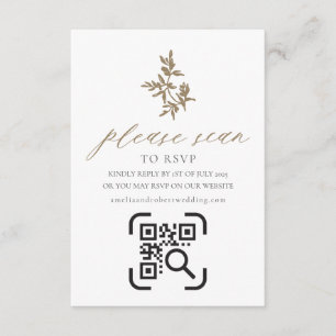 Wedding Website Enclosure Card QR Code RSVP Olives