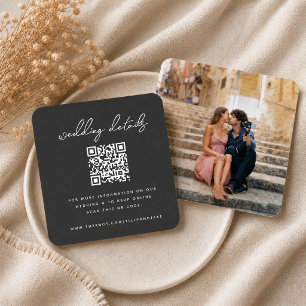 Wedding Website Enclosure Card QR Online RSVP