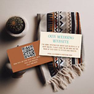 Wedding Website QR Code Cowboy Country Western Enclosure Card