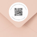 Wedding website QR code details information rsvp Classic Round Sticker<br><div class="desc">Add your url for your wedding website.  For information,  details,  online rsvp.</div>