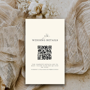 Wedding Website QR Code  Enclosure Card