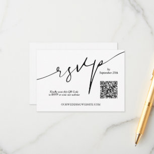 Wedding Website QR Code Enclosure Card