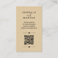 Wedding Website QR Code - Registry Details RSVP
