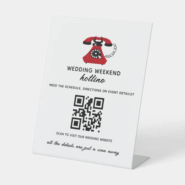 Wedding Website QR Code Sign (Front)