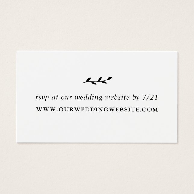 Wedding Website RSVP Card (Front)