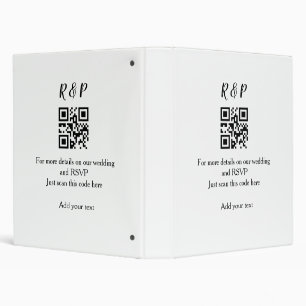 Wedding website rsvp q r code add name text thr binder