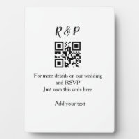 Wedding website rsvp q r code add name text thr