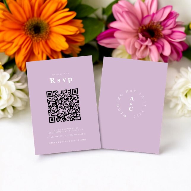  Wedding Website | RSVP QR Code Photo lilic (qr code wedding website ,  tie the knot , lilic casual bold wedding )