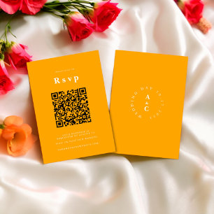  Wedding Website   RSVP QR Code Photo orange 