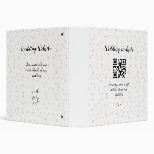 Wedding website scan QR code for details orange so Binder