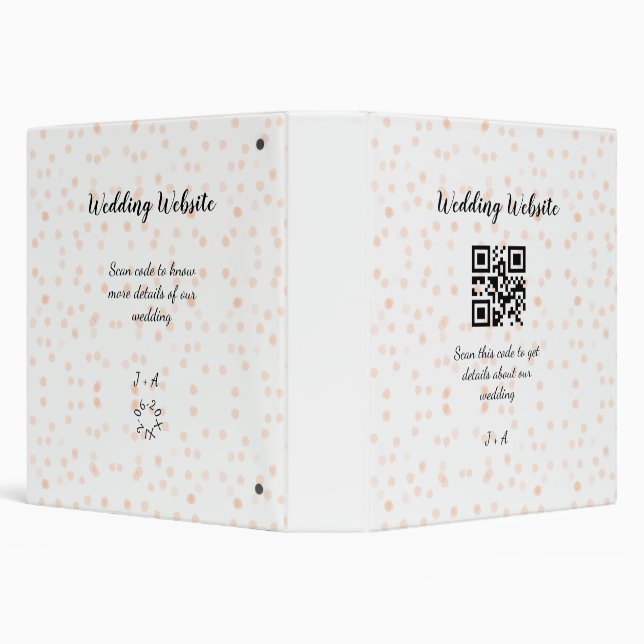Wedding website scan QR code for details orange so Binder (Background)