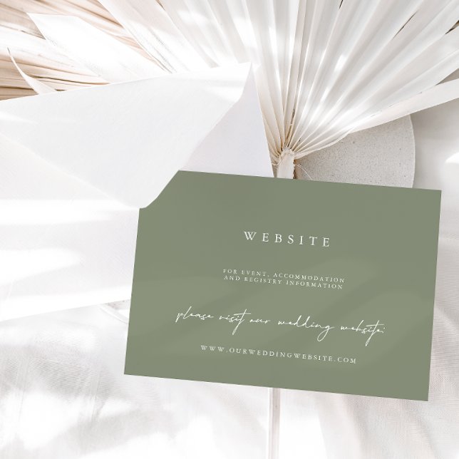 Wedding Website Simple Minimalist Enclosure Card (Creator Uploaded)