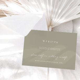 Wedding Website Simple Minimalist Enclosure Card
