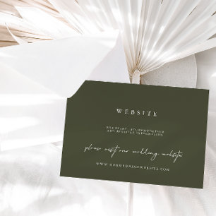 Wedding Website Simple Minimalist Enclosure Card