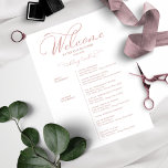 Wedding Weekend Itinerary Timeline Elegant Invitation<br><div class="desc">Wedding Weekend Itinerary Timeline Elegant</div>