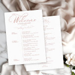 Wedding Weekend Itinerary Timeline Elegant Invitation<br><div class="desc">Transform your wedding day into a celebration of sophistication and elegance with our stunning rose gold calligraphy modern wedding suite! You can personalize it with just a few clicks to express your unique love story. This inspiring collection includes everything you need to create a beautifully cohesive atmosphere, featuring matching menu...</div>
