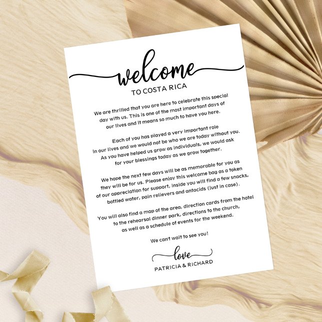 Wedding Weekend Welcome Letter Invitation (Creator Uploaded)