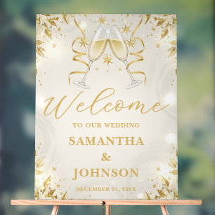 Wedding Welcome Acrylic Sign Luxury Glam