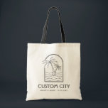 Wedding Welcome Bag Custom Destination Tote<br><div class="desc">Welcome your destination wedding guests with these custom Wedding Welcome Bags! Embrace the sunny spirit of your beach wedding destination with this classic tote featuring a palm tree line sketch design. Customize it with the name and location of your wedding. Give your guests a stylish gift to be used long...</div>