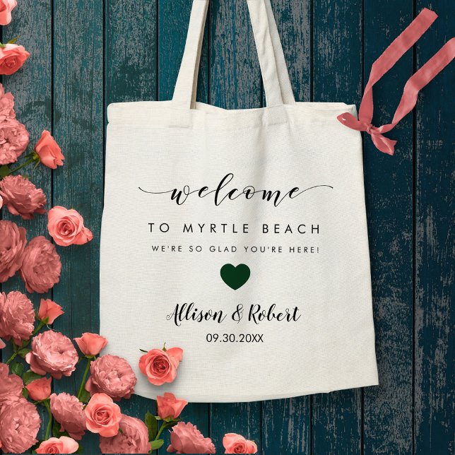 Wedding Welcome Bag for Hotel Destination, Green (Creator Uploaded)