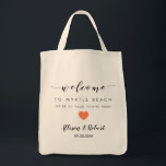 Wedding Welcome Bag with Back Itinerary, Coral<br><div class="desc">Fill this lovely bag with your favourite treats to welcome guests to your wedding! You may include your itinerary on the reverse side,  so guests know where they are supposed to be and when.</div>