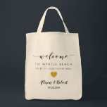Wedding Welcome Bag with Back Itinerary, Gold<br><div class="desc">Fill this lovely bag with your favourite treats to welcome guests to your wedding! You may include your itinerary on the reverse side,  so guests know where they are supposed to be and when.</div>