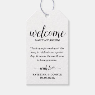 Wedding Welcome Favour Bags Gift Tags