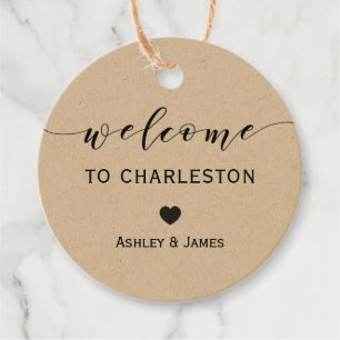 Wedding Welcome Gift Tags, Kraft Welcome Tags