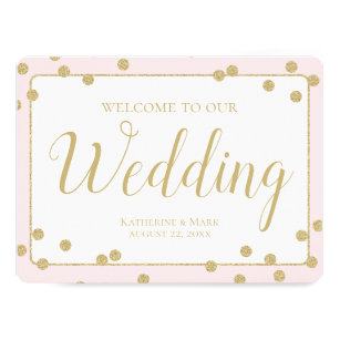 Pink And Gold 6x8 Invitations & Stationery | Zazzle CA