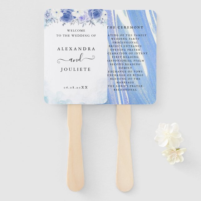 Wedding Welcome Hand Fan (Front and Back)