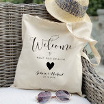 Wedding Welcome hotel gift Tote Bag<br><div class="desc">Click “Personalize this template” will allow you to customize further. You can change the font size,  font colour and more! Be sure to check out 1000  matching items in our shop♥</div>