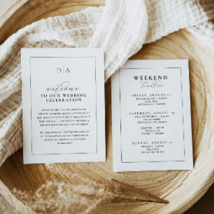 Wedding Welcome Letter & Timeline Itinerary Card