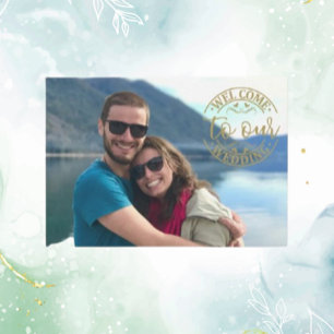 Wedding Welcome Modern Beach Enclosure Card
