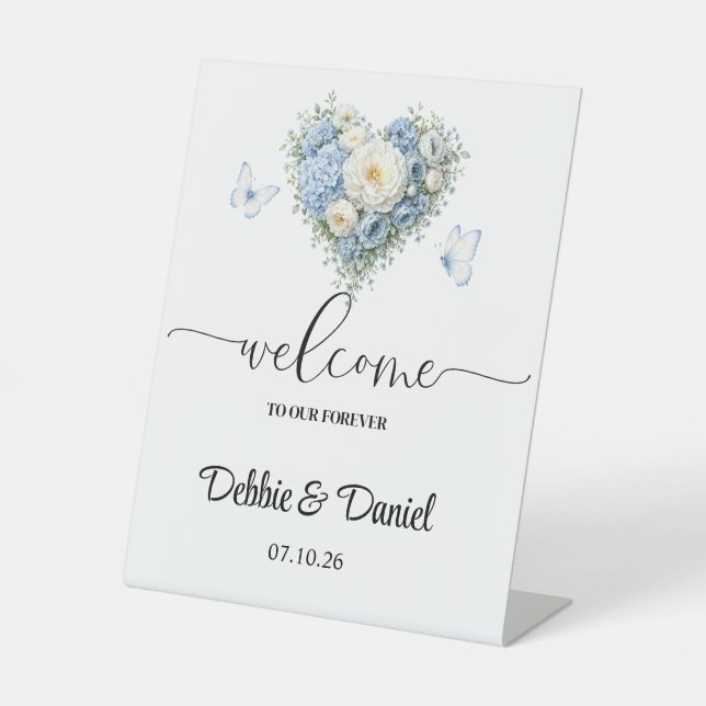Wedding Welcome Pedestal Sign (Front)