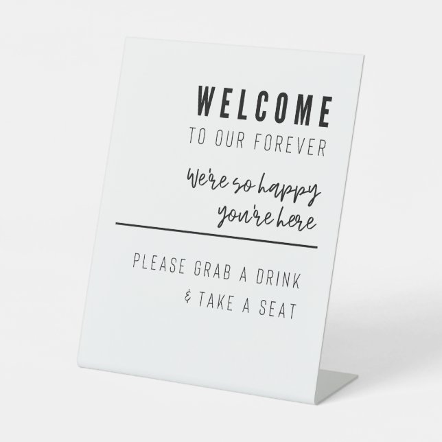 Wedding Welcome Pedestal Sign (Front)