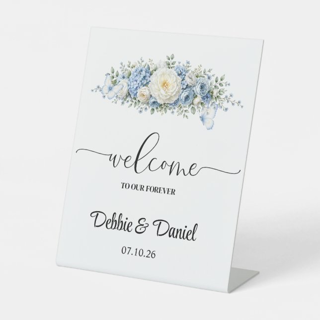 Wedding Welcome Pedestal Sign (Front)