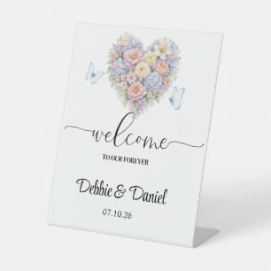 Wedding Welcome Pedestal Sign