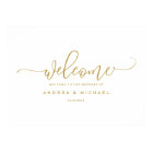 Wedding Welcome Sign - Bounce Calligraphy Gold