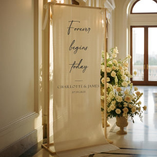 Wedding Welcome Sign, Linen Fabric Welcome Sign 