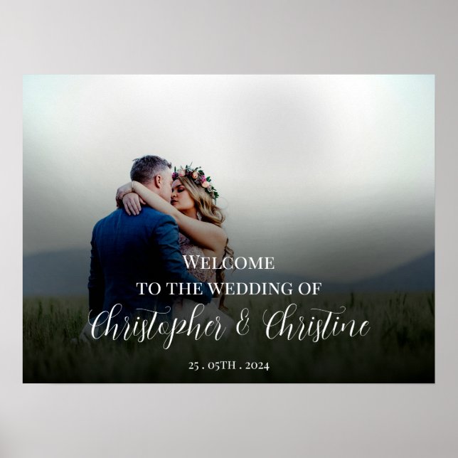 Wedding welcome sign photo poster (Front)