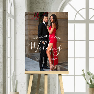 Wedding Welcome Sign Poster with Customized Photo