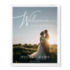 Wedding Welcome Sign Poster with Photo