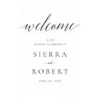 Wedding Welcome Sign with Elegant Black Script