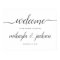Wedding Welcome Sign with Modern Black Script