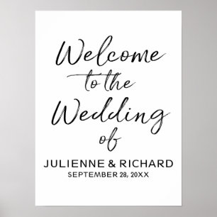 Wedding Welcome Stylish Lettered Sign
