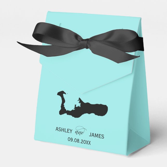 Wedding Welcome to Grand Cayman Map Favour Box (Front Side)