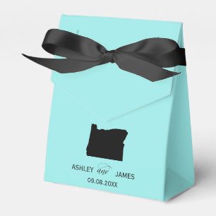 Wedding Welcome to Oregon Favour Box, State Map Favor Box